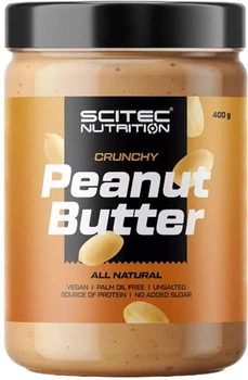 Арахісова паста Scitec Nutrition Peanut Butter 400 г Хрустка (5999100025158)