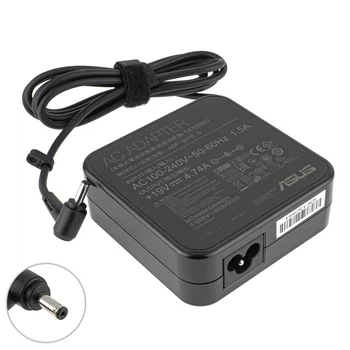 Блок питания для ноутбука ASUS 19V, 4.74A, 90W, 4.0*1.35мм, L-образный разъём, black, квадратный, для ASUS Zenbook UX32 (без кабеля!) (2227729)
