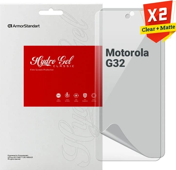 Набор гидрогелевых пленок ArmorStandart Clear + Matte для смартфона Motorola Moto G32 2 шт (ARM66868)
