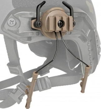 Кріплення адаптер на каску шолом койот HL-ACC-43-T для навушників Peltor/Earmor/Walkers (HL-ACC-43-T)
