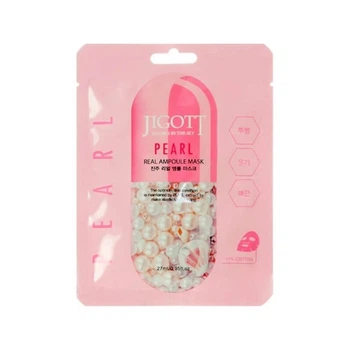 Маска тканевая для лица Jigott Pearl Real Ampoule Mask с экстрактом жемчуга