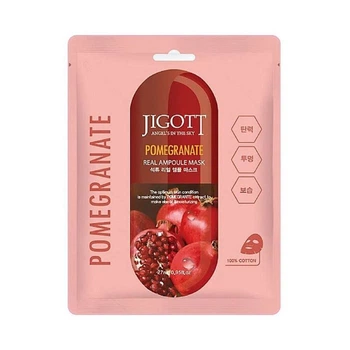 Тканинна маска для обличчя Jigott Pomegranate Real Ampoule Mask з екстрактом граната