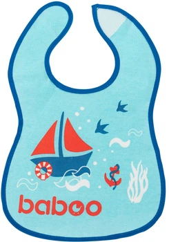 Бавовняний нагрудник Baboo Marine 3+ місяці Синій (5057778110115)