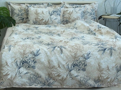 Комплект постельного белья Tag Tekstil с компаньоном ранфорс люкс 100% хлопок King Size (R-T9267)