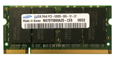 Пам'ять SAMSUNG 2GB SO-DIMM DDR2 667 MHz (M470T5669AZ0-CE6)