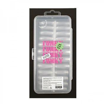 Типсы гелевые для наращивания ногтей Adore Professional Funky Gel Nail Tips Long Coffin 240 шт. удлиненная балерина прозрачные (2101100049451)