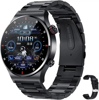 Смарт часы Lige QW33 Bluetooth звонки, тонометр, пульсоксиметр, 2 ремешка