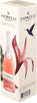 Ігристе вино Fiorelli Brut Rose рожеве брют 0.75 л 11% у подарунковій упаковці (0733102570354)