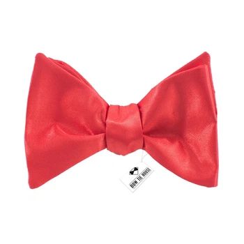 Галстук-бабочка Bow Tie House самовяз атласная красная 00323