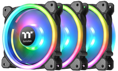 Набор вентиляторов Thermaltake Riing Trio 14 RGB Radiator Fan TT Premium Edition (комплект из 3-х) Black (CL-F077-PL14SW-A)