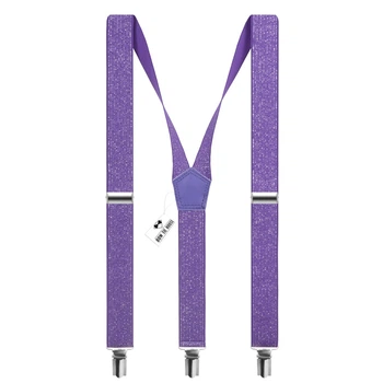 Подтяжки Bow Tie House с люрексом подростковые цвета Dark Purple 10299S