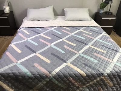 Покрывало палочки Тренд 140х220 см CottonTwill Светло-серый 000241050