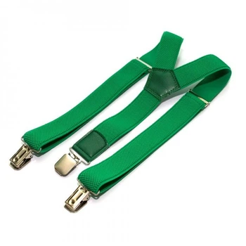 Подростковые подтяжки 80х2,5-3 см Gofin suspenders Зеленый (2000000439563)