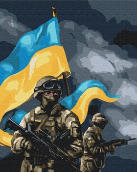 Картина за номерами "ЗСУ. Ольга Бочулінська" BrushMe полотно на підрамнику 40х50см BS53127
