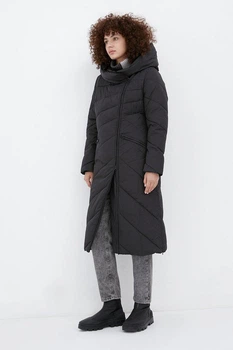Довга жіноча зимова куртка Finn Flare FWB11010-200 чорна XL