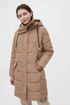 Длинная женская зимняя куртка Finn Flare FWB11068-608 down fill бежевая S