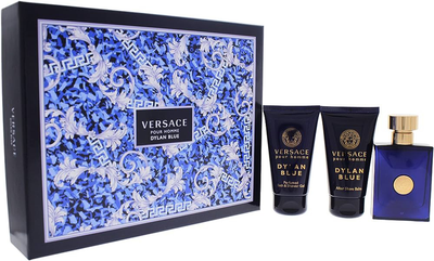 Набір Versace Dylan Blue 30 мл + бальзам після гоління 20 мл + гель для душу 20 мл M (8011003835386)