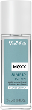 Парфумований дезодорант для чоловіків Mexx Simply DSP M 75 мл (3616302937172)