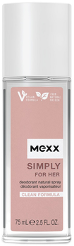 Perfumowany dezodorant dla kobiet Mexx Simply DSP W 75 ml (3616302937202)