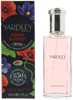 Woda toaletowa damska Yardley Poppy and Violet EDT W 50 ml (5056179301214)
