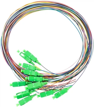 Набор цветных оптических пигтейлов CMS SC/APC 1.5 метра, SM, Easy strip, FRNC, 12 шт (PGA-1.5SC(SM)(ON)E-K12)