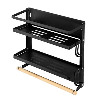 Складной стеллаж-полка на стену (нержавейка) Jelos JS-3 Black