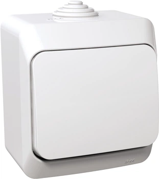 1-клавішний вимикач Schneider Electric Cedar Plus IP44 Білий (WDE000510)