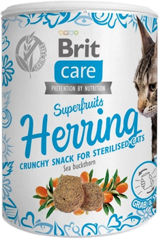 Ласощі для котів Brit Care Cat Snack Superfruits Herring 100 g (8595602555710)
