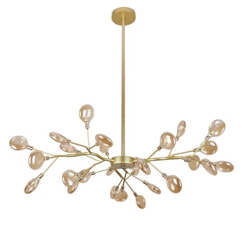Потолочная люстра Levistella с металлическим каркасом под 27 ламп G4 золото/коричневый IP20 918LP447-27 GD+BR