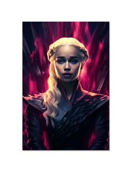 Постер плакат FNBK Дейенерис Таргариен, Эмилия Кларк (GOT, Игра престолов) 30x40 см