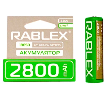 Аккумулятор Rablex 18650 Li-ion 2800 mAh Li-ION 3.7v (t3246)
