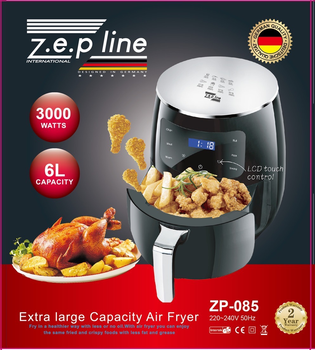 Фритюрниця Zepline ZP-085 Аерофритюрниця без олії 6 л 3000 ВТ