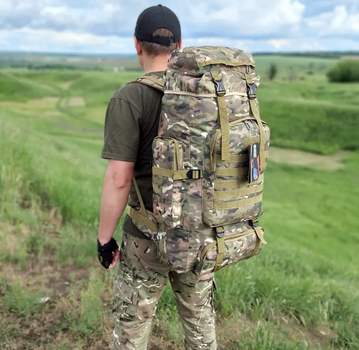 Тактичний військовий рюкзак для походів Tactic великий армійський рюкзак на 70 літрів Мультикам (ta70-multicam)