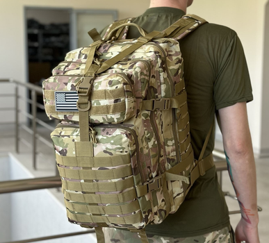 Тактический рюкзак штурмовой Tactic военный рюкзак на 40 литров Мультикам (Ta40-multic)