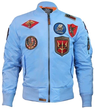 Бомбер Top Gun MA-1 Nylon Bomber Jacket with Patches XL Light Blue TGJ1540PLXL