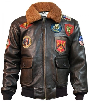 Шкіряна куртка Top Gun Signature Series Jacket 3XL Brown TopGunBR3XL