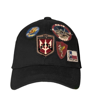 Кепка Top Gun Cap With Patches Black TGH1703B