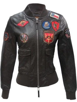 Бомбер Top Gun women's Vegan Leather Bomber Jacket M Brown TGJ1680BM