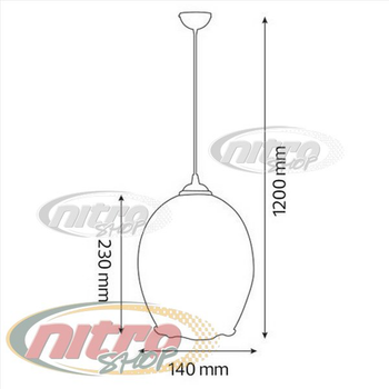 Светильник подвесной Horoz Electric METEOR(SPHERE) Сфера макс.60Вт 220В E27 кабель(2x0.75mm2) 1м Хром (021-014-0002)