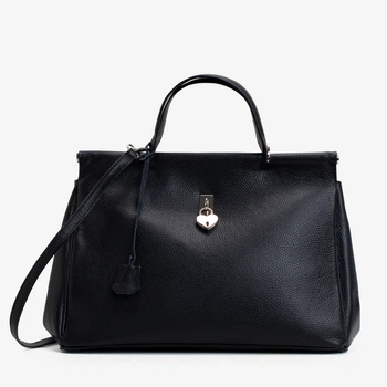 Сумка женская кожаная саквояж большая Regina Notte Travel bag 2479 Черный