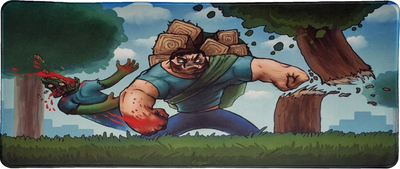 Игровая поверхность Minecraft Steve and Tree 500*1000 2мм