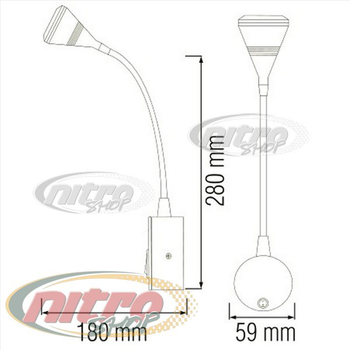Светильник светодиодный поворотный подсветка Бра LED Horoz Electric KUGU 3Вт (~24 Вт) 220В 4200K Серебро (040-006-0003)