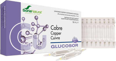 Харчова добавка Soria glucosor Cobre 28 ампул x 2 мл (8422947170233)