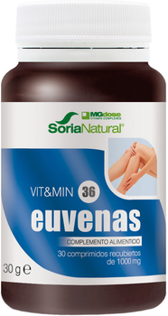 Харчова добавка Mgdose Vit y Min 36 Euvenas 1000 мг 30 таблеток (8437009595367)
