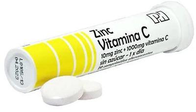 Вітаміни Pharminicio Ph Vitamina C Zinc 1000 мг-10 мг 20 таблеток Efervescentes (8470001776969)