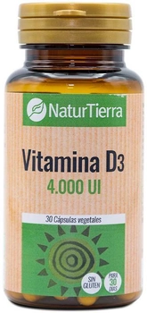 Вітаміни Naturtierra Vitamina D3 30 капсул Vegetales (8412016372279)