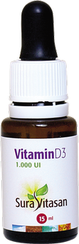Вітаміни Sura Vitasan Vitamina D3 15мл (628747216227)