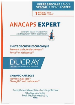 Добавка харчова Anacaps Expert Reaccional Hair Loss Supplement 3x30 Units (3282770389036)