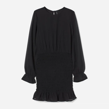 Сукня міді осіння жіноча H&M Divided 0918905 34 Чорна (7000000000865)