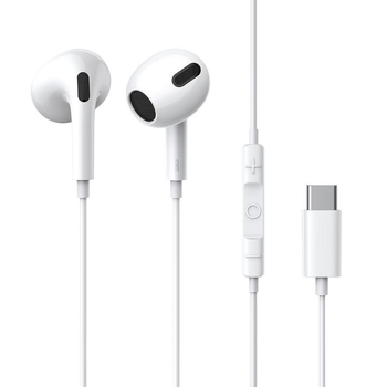Навушники на роз'єм Type-C з мікрофоном провідні Baseus Encok Wired (Type-C, DAC, 1.1 m). White